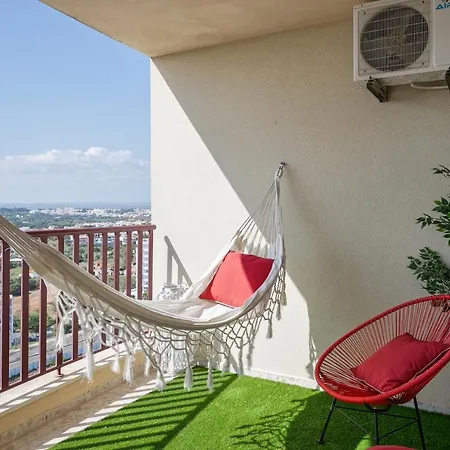 T2 15º Praia Mar Port - Wow Beach 2bd Flat Sea View - 300mts 2 Beach/wifi Apartamento *